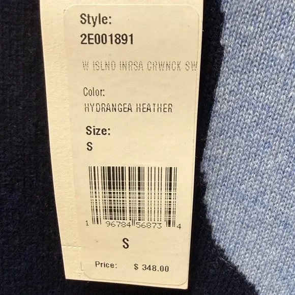 Vineyard Vines Sky Blue Sweater with Navy Motif - Picture 2 of 2